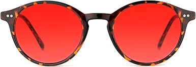 TIJN Blue Light Blocking Glasses Men Women Vintage Thick Round Rim Frame Eyeglasses