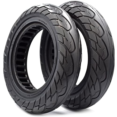 myBESTscooter - 10 x 2.125 Solid Tyre Wheel For Electric Scooter, 10 inch Solid Tire Puncture Proof Flat Free Explosion Proof Front Rear Tire Replacement Wheel