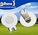 Adhere 2pcs Golf Hat Clip Golf Ball Marker Holder Magnetic Golf Cap Clips Without Ball Marker (Shiny Nickel)