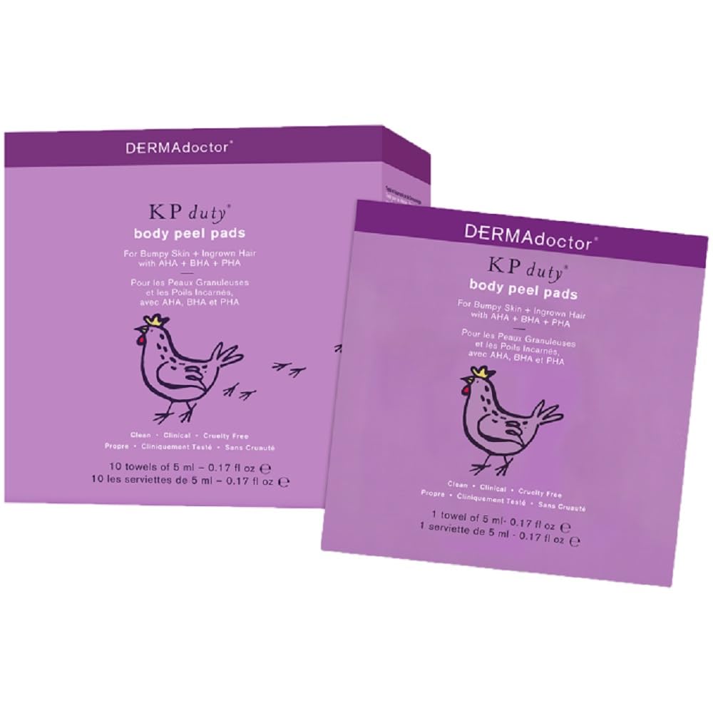 KP Duty High Potency Daily Body Peel by DERMAdoctor for Women - 30 x 6 ml Pads