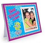Expressly Yours! Best Friend Picture Frame - Best Friends 4-Ever Bright and Colorful Gift for Your Bestie - Easy-Load Photo - Sized for Tabletop 8.25 x 7 Inches - Holds 3.5 x5 Photo.