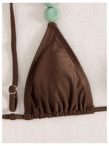 OYOANGLE Women's Triangle Thong Bikini Set 2 Piece String High Cut Swimsuits Bathing Suits3