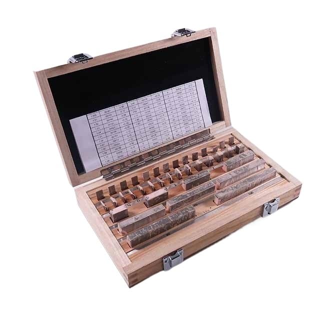 Certificated Gage Block Set 38 Pcs Grade 0 Slip Jo Blocks 1-100mm