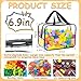 12.6 * 9.25 * 6.9 IN Extra Large Toy Storage Bags, 6 Packs Clear Waterproof Toy Organizer Bags with Labels, Dual Zippers and Portable Handheld Design, Board Game Storage for Building Blocks, Puzzle