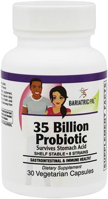 BariatricPal Prebiotic & Probiotic 35 Billion CFU Gastrointestinal & Immune Health Capsules (30 Count)