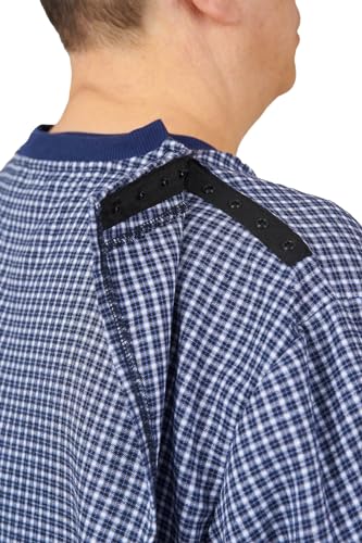 Ovidis Open Back Adaptive Pajama Set Clothes Senior Elderly Men - Jules4