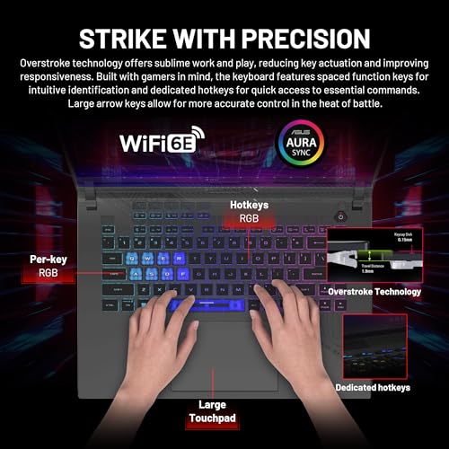 asus TUF A16 16'' FHD 165Hz Gaming Laptop, AMD Ryzen 7-7735HS, Radeon RX7600S V8G Graphics, 32GB DDR5 RAM, 1TB PCIe SSD, RGB Retroilluminato, Wi-Fi 6, Fotocamera HD, Nero, Win 11 Pro, Scheda USB 32GB - Notebook - Immagine 5