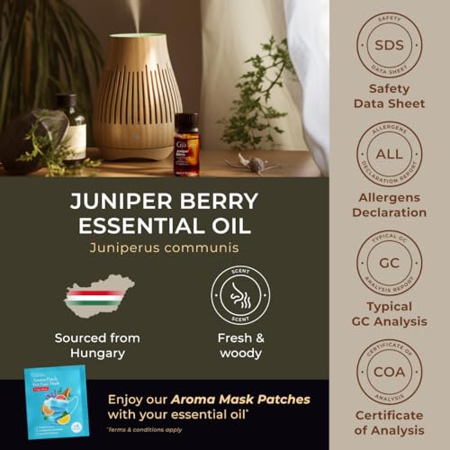 Image of 100% Pure Juniper Berry Essential Oil - 0.34 Fl Oz - Juniper Berry Oil for Hair, Skin, Diffuser, Aromatherapy & DIY Candle Making Scent