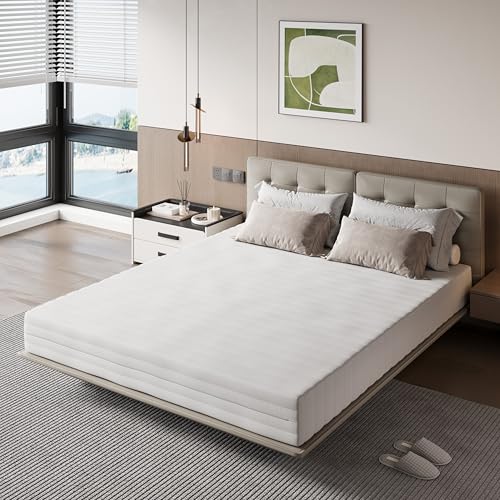 Novilla Materasso Memory Foam Matrimoniale 160x200, 7 Zone Ergonomico con Schiuma a Onde e Fibra di Bambù, Antiallergico, Durezza Media, Traspirante, Altezza 18cm