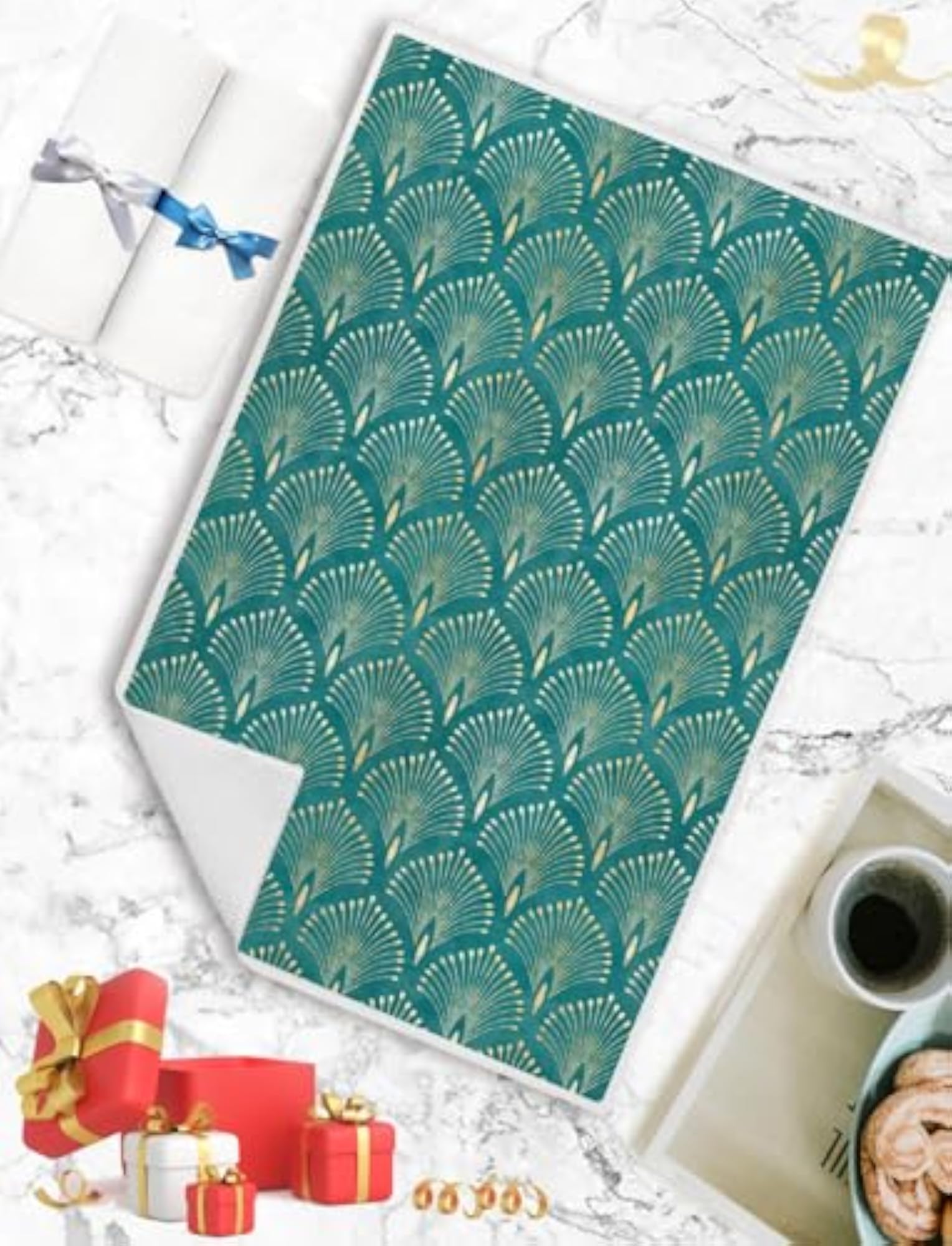 Luxury Art Deco Kitchen Towels, Set of 2