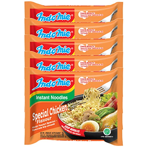Indomie Pasta instantánea de pollo, 75 g, 5 unidades