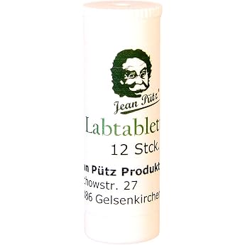 Jean P tz Original Rennet Tablets for Quark and Cream Cheese Production Pack of 12