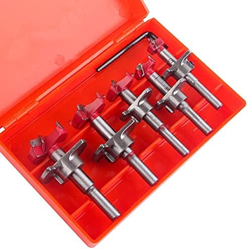 Drill Bits For 5pcs 15-35mm Forstner Drill Bit Adjustable Wood Hole Cutter Carbide 28GF