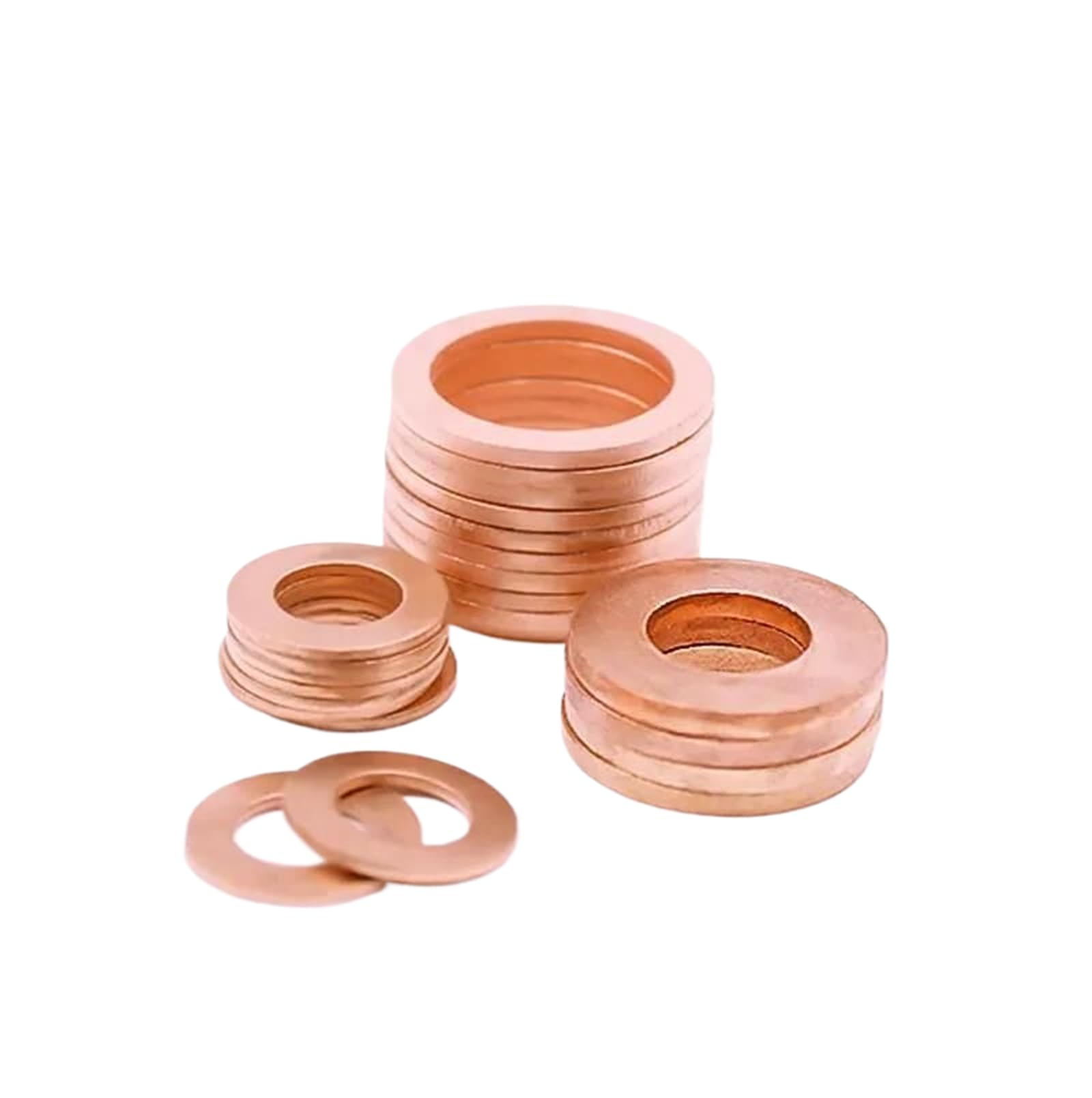 Muzit One Color Sealing Ring Copper Washer,5Pcs M6 M8 M10 M12 M14 M16 M18 M20 Gasket Sealing Copper Washer Boat Crush Washer Flat Seal Ring Fitting(M12 12X18x2)