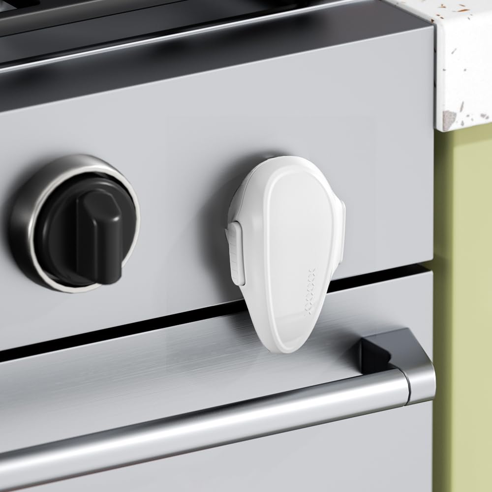 SAFELON 12 Pcs Baby Safety Cabinet Locks Childproof Drawer Locks with Screws, Kids Latch for Drawers and Cabinets (White) — view 12