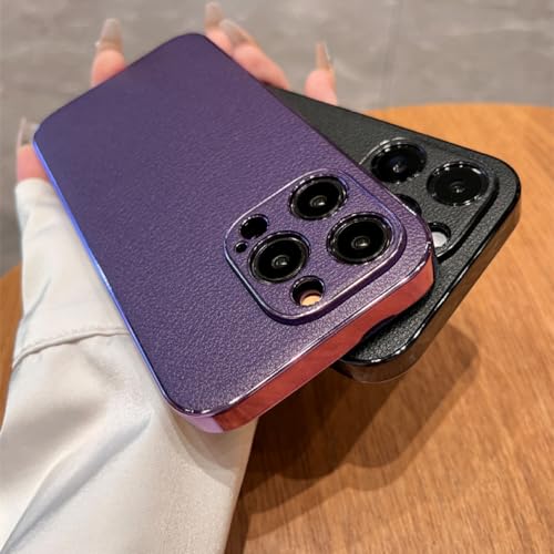 Housse de protection antichoc en silicone iPhone 13 Pro Max texture cuir - 2