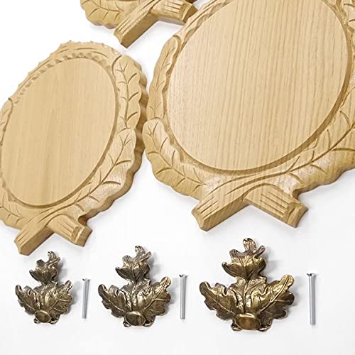 GTK Oferta 3 placas de cuña talladas de roble claro AF 19 cm con 3 hojas de roble, portada grande, tabla cuña, tabla de especias, cartel trofeo.