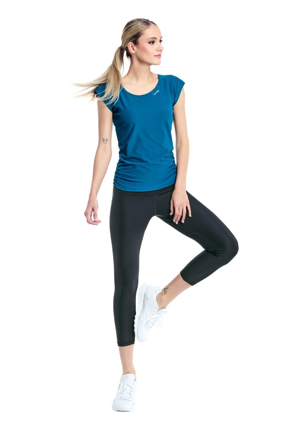 WINSHAPE Damen Leggings Functional Comfort 7/8-tights Hwl317c “high Waist” mit V-Shape Applikation und Core-Bund