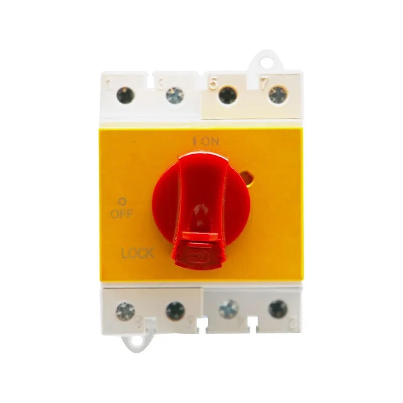 Sezionatore CC solare fotovoltaico 4P 2P 1000V 600V 32A Sezionatore rotativo su guida Din for maniglia rotante solare DC BOX(Yellow,4P_600V)