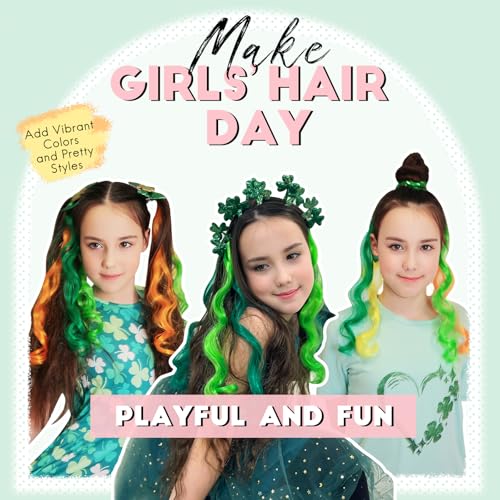 Dreamlover Green Hair Accessories for Girls Orange Hair Extensions for Cosplay Yellow Hair Accessories, 4 Colors, 24 Pieces - Image 4