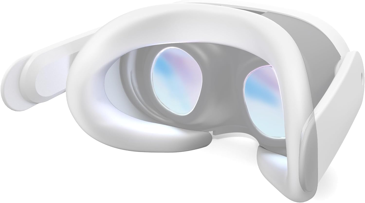 VR Silicone Face Pad Cover for Meta Quest 3 Original Headset Accessories, VR Face Cushion Pad Mask for Oculus Quest 3 Headset Face Pad (White)