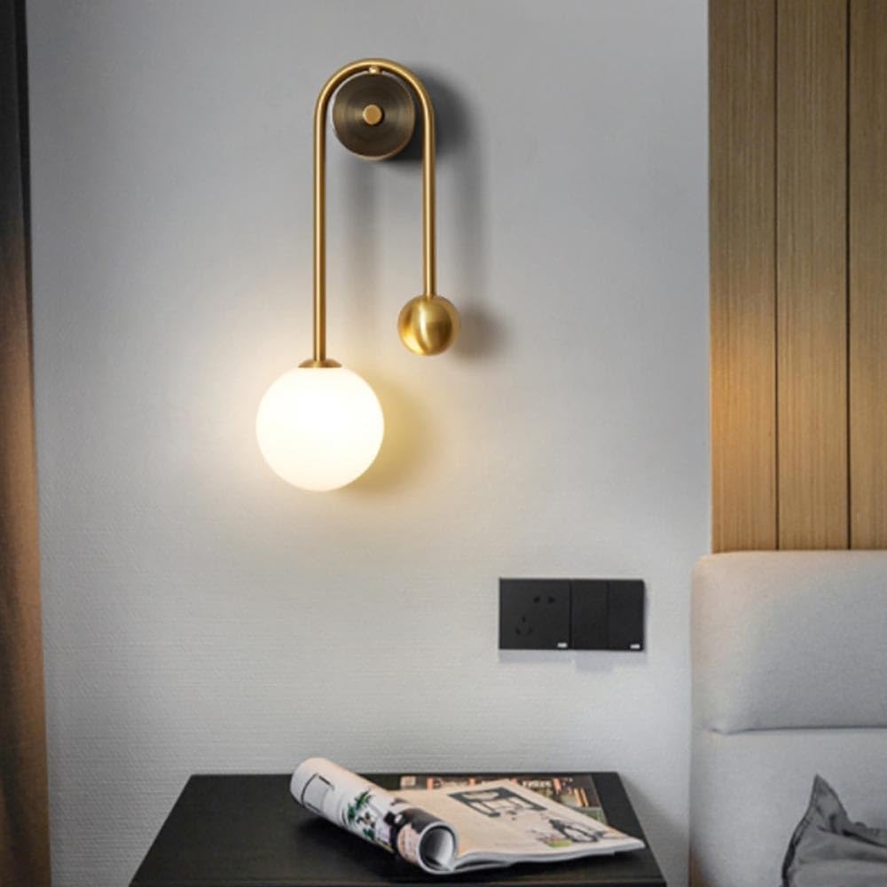 Applique da Parete Minimalista a Doppia Testa, lampade da Parete Moderne di Lusso, lampade da Parete di metà secolo, Tutte in Rame, Illuminazione da Parete per Il Bagno, per Ristorante, Soggiorno
