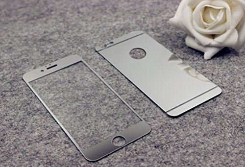 Dreams Mall(Tm)Apple Iphone6/6S,Electroplating Mirror Effect Tempered Glass Screen Protector Film Decal Skin Sticker Front & Back #TOP2