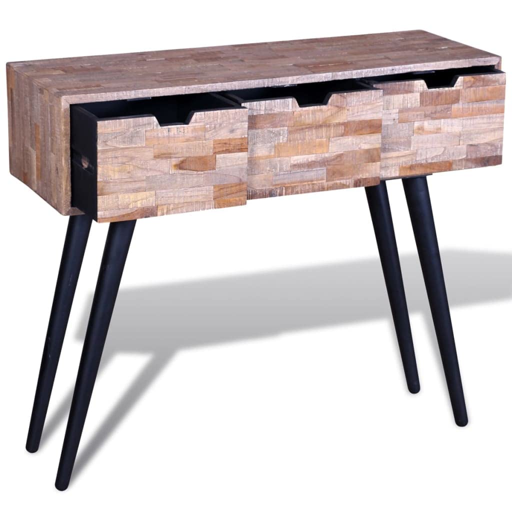 Générique Tavolo Consolle 3 Cassetti Legno Di Teak Riciclato | Legno massello, Artigianale, Vintage, Unico, Utilizzabile come credenza o armadio alto