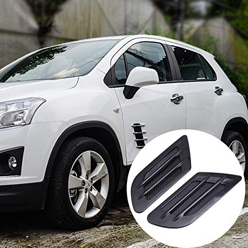 Vorcool Car Decorative Side Vent Air Flow Fender Plastic Sticker (Black) #TOP1
