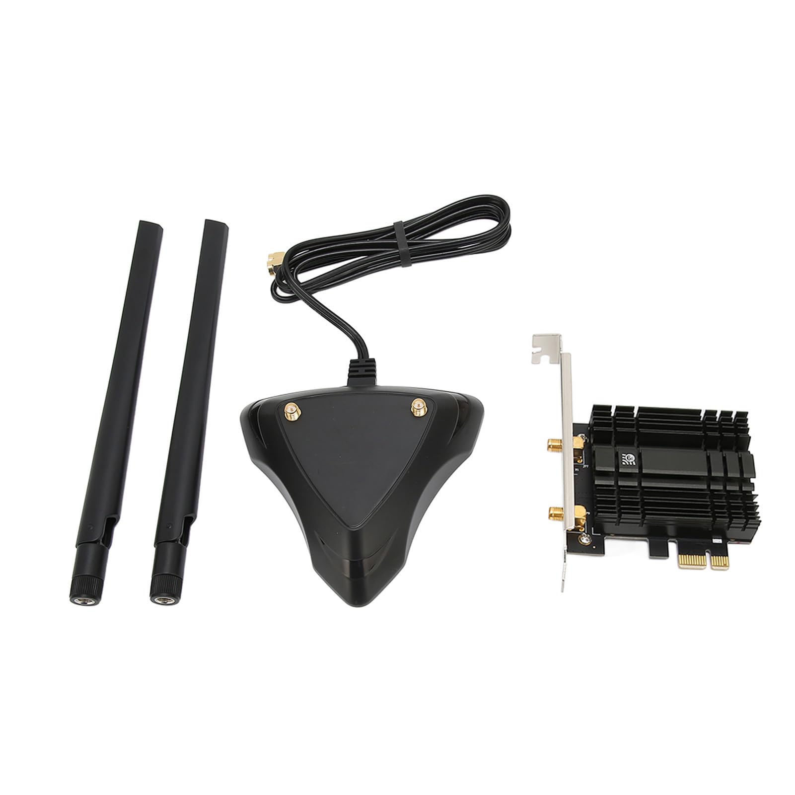 Adattatore WiFi WiFi 6E PCIE Ad Alta velocità 5400Mbps Tripla Banda per PC Desktop da Gioco con Bluetooth 5.2 e Antenna Magnetica 6dBi