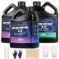 Deep Pour Epoxy Resin, KISREL 96OZ Resin Epoxy Kit (2:1) for 2-4 Inch Pour Depths?Bubble Free, Low Odour, Crystal Clear Casting Resin for Bar Tops, Table Tops, River Tables, Wood Fillers, Crafts