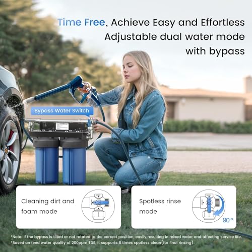 Waterdrop Spotless Car Wash System with Resin, Deionized Water System, Spot Free, Works for All Vehicles, RV, Motorcycles, Windows, Boats, Planes and More, No Towel Drying