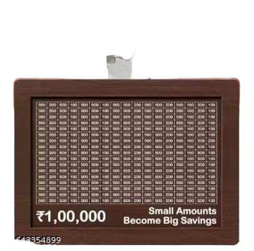 KUMAWAT Enterprises 1,00,000 Savings Challenge Wooden Money Frame | Money Saving Box with Tracker | Piggy Bank for Home & Office_KUM_Box_800-image-20