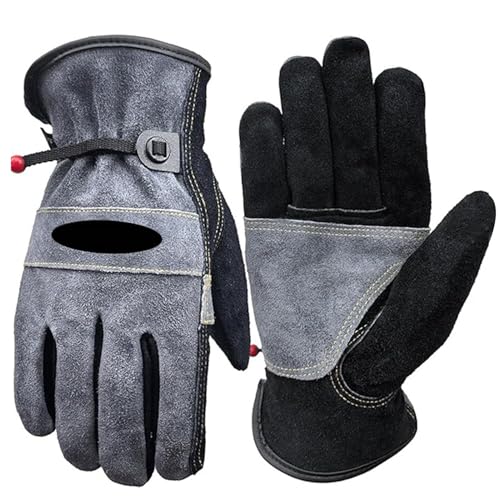 Guantes de piel de vacuno multiusos con forro de algodón cómodo 5