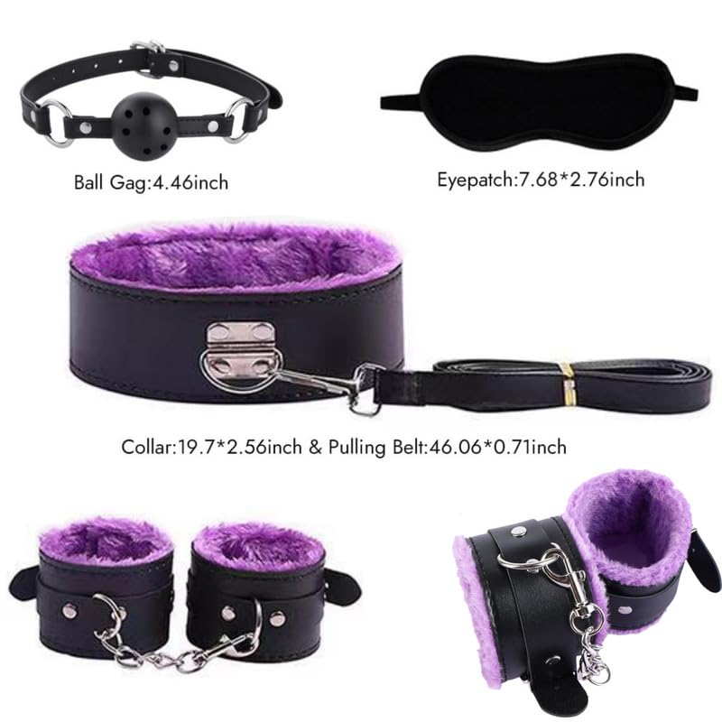 Kit de protección de ejercicio corporal morado que evita rozaduras con peluche 6