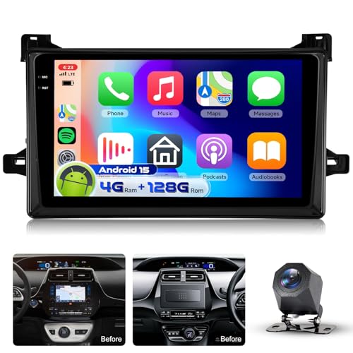 Radio para coche con cámara AHD y WiFi para Toyota Prius 2015-2020