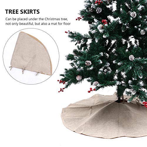 Jupe d'arbre de Noël et couvre-pied sapin tapis de décoration salon