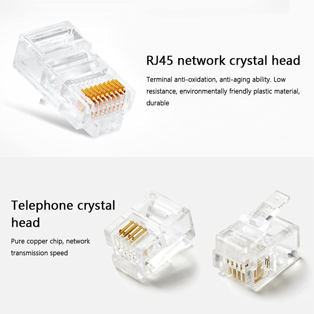 Handskit, kit di pinze per crimpatura e crimpatura di rete RJ45 RJ11 RJ12 con tester per cavi