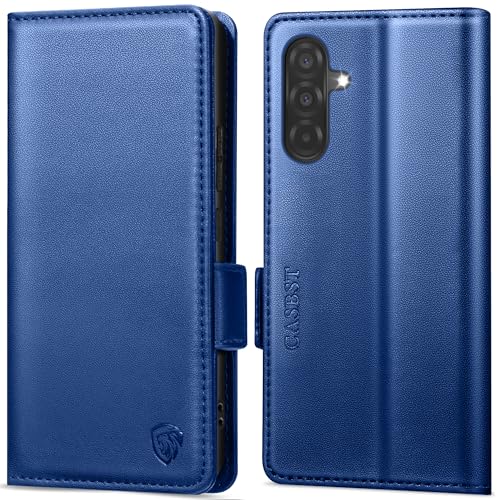 CASBST Handyhülle für Samsung Galaxy A50/A30S Hülle, Premium Leder Schutzhülle Klappbar für Samsung Galaxy A50 Flip Case mit Kartenfach Ständer Magnet Klapphülle für Samsung A50 Hülle (Schwarz)