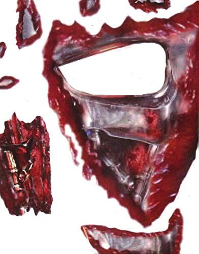 KILLER CYBORG FACCIA Tattoo Transfer Kit - ISTANTANEO PITTURA VISO - PERFETTO HALLOWEEN ACCESSORIO VESTITO