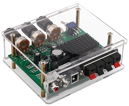 Yeeco Digital Amplifier Board Dual Channel 80W+80W DC12V-24V / AC14V-17V Audio Power Amplifier Board Car Audio Stereo AMP Module with Volume Knob RCA Audio Input for Audio System DIY Speakers