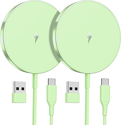 Miniatura 10 de Cargador inalámbrico magnético Azul,Negro -,Cargador magnético plateado,Rosa,Púrpura,Plateado,https://www.amazon.com/dp/undefined