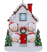 Family of 4 Christmas House Personalization Ornament