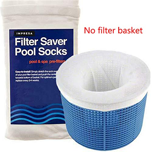 Pool Filter Socks, Pool Skimmer Socks, 5/10/20PCS Fine Nylon Mesh Screen Sock Filter Savers to Protect Your Filters, Baskets,Skimmers Removes Debris(Baskets Not Included)(5PCS)