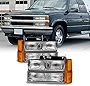 AKKON - For 94-98 GMT400/480 Chevy GMC C/K Series Pickup Truck Suburban Blazer Tahoe Headlight + Bumper + Corner light
