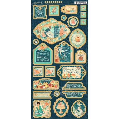 GRAPHIC 45 Cafe Parisian Collector's Edition Chipboard Die-Cuts 6