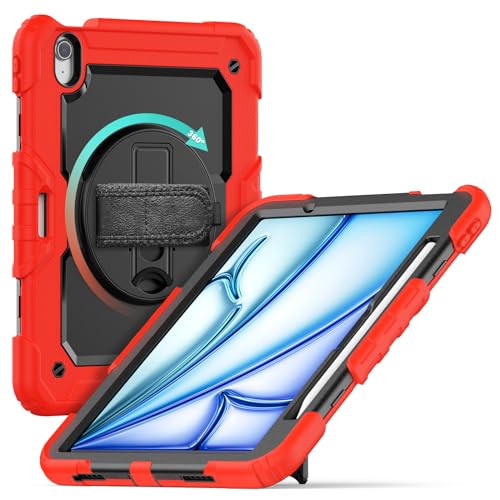 Protection iPad Air 11 M2 2024 intégrale étui antichoc 3 couches à support pivotant
