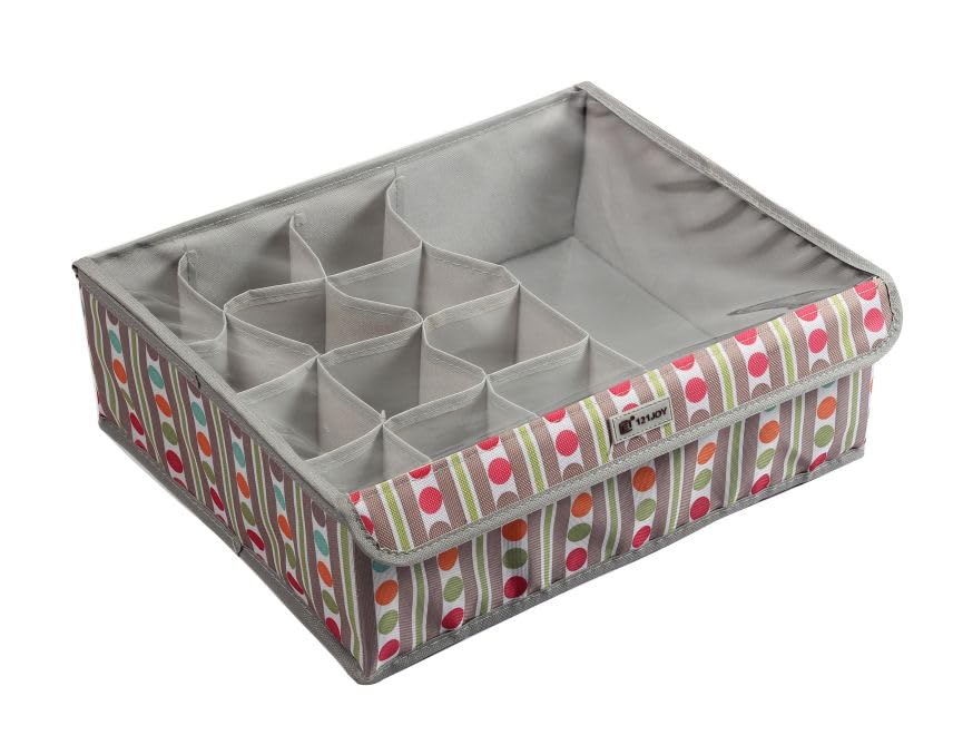 FLYNGO Innerwear Organizer 16+1 Compartment Non-Smell Non Woven Foldable Fabric Storage Box for Closet (Grey), Clothing (B0DFTTFKSL) Amazon Price History, Amazon Price Tracker