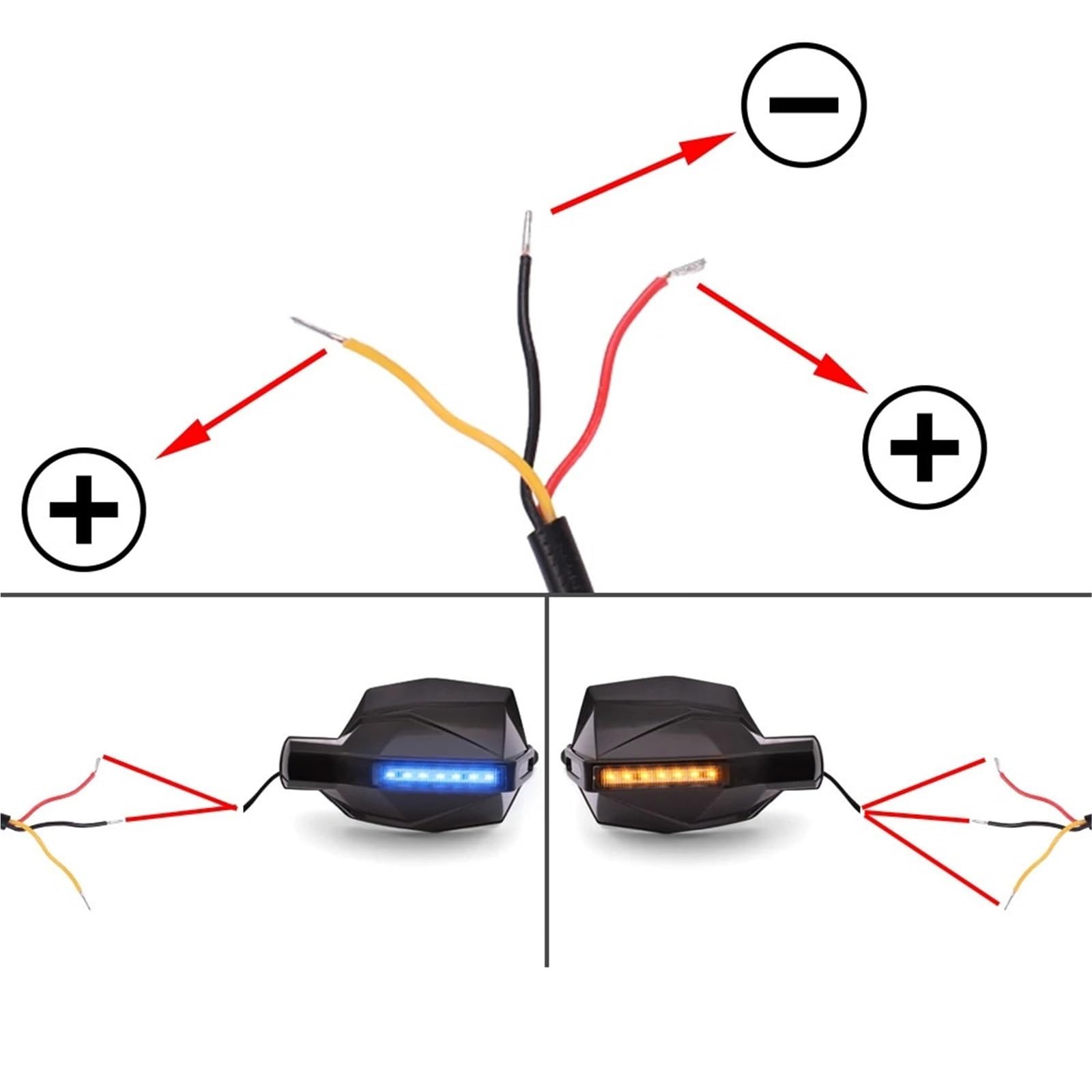 Osłony dłoni motocyklowych Osłony dłoni motocyklowych Osłona wiatroszczelna System Proguard Guard Gear + LED do HONDA XL1000V Varadero YAMAHA Uchwyty motocyklowe