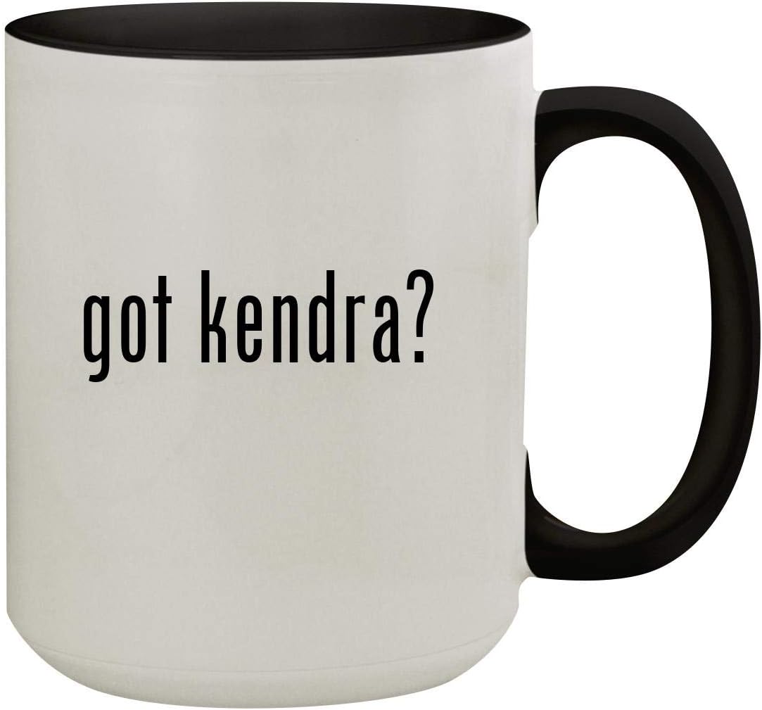 got kendra? - 15oz Colored Inner & Handle Ceramic Coffee Mug, Black